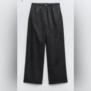 Zara elastic waste wide legged pants size medium